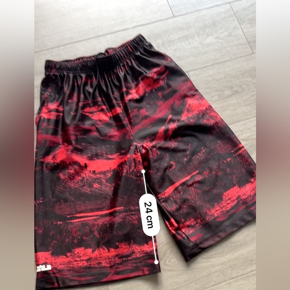 Nike Dri-FIT LeBron Big Boys Athletic Shorts Red & Black Graphic XL - Picture 4 of 10